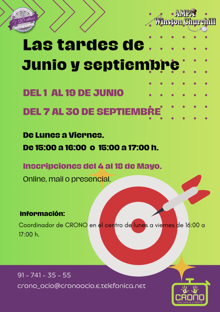 TARDES DE JUNIO Y SEPTIEMBRE 2026